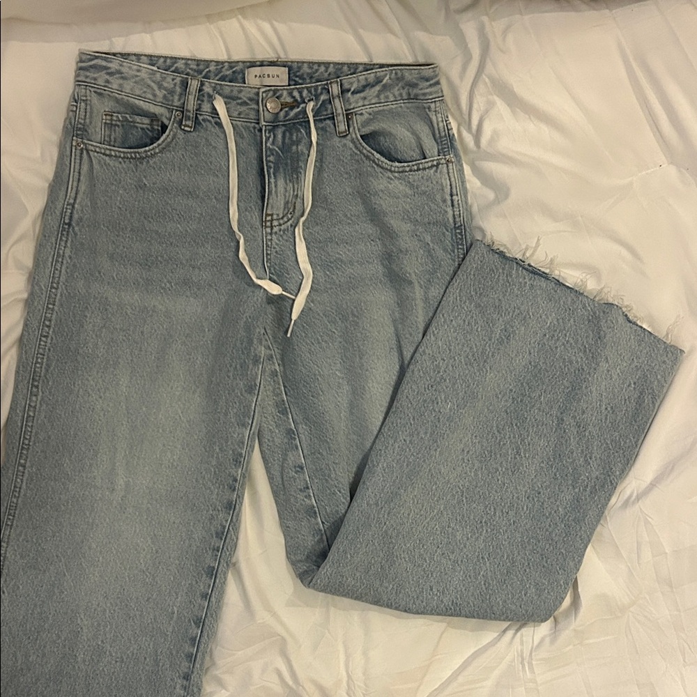 PacSun Light Blue Baggy Drawstring Jeans